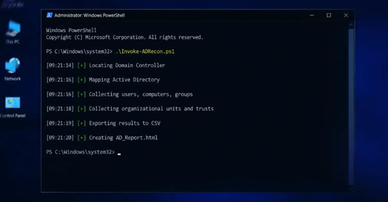 Atacante utiliza script PowerShell presuntamente generado por IA para mapear Active Directory